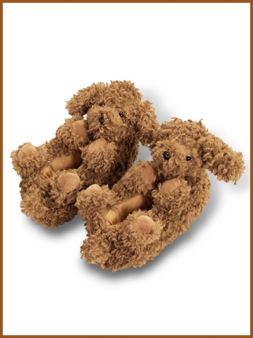 Plush Animal Doodle Slippers Fuzzy Fleece Anti-Slip Indoor